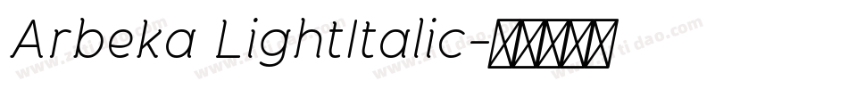 Arbeka LightItalic字体转换